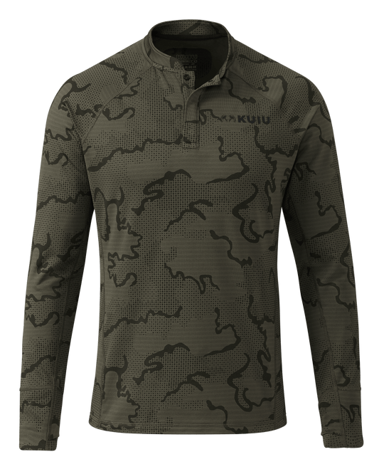 Ridgepoint Fleece Henley | Ash Tonal
