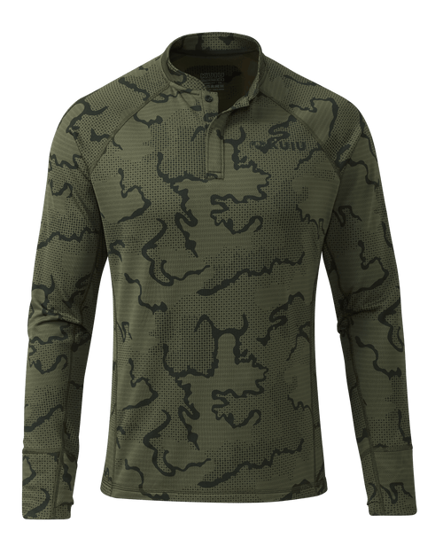 Outlet Ridgepoint Fleece Henley | Olive Tonal