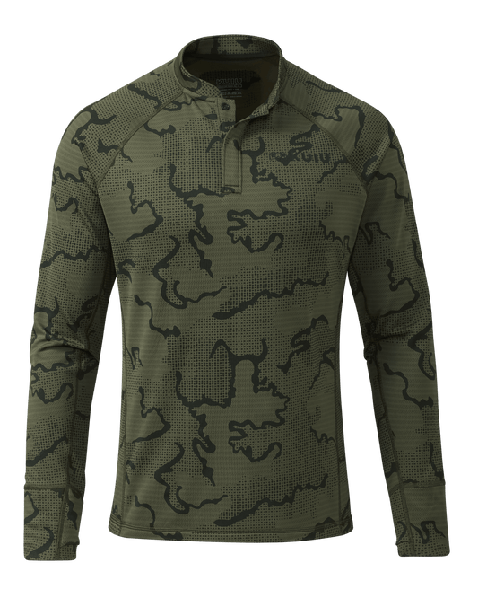 Outlet Ridgepoint Fleece Henley | Olive Tonal