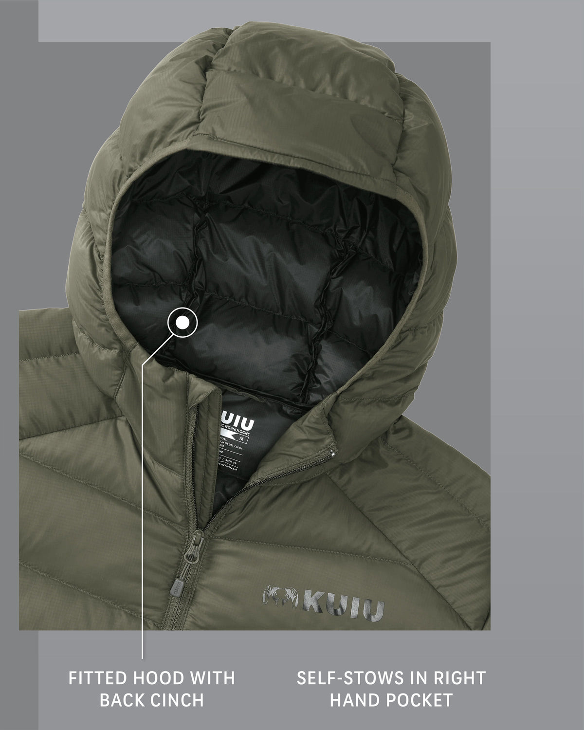 Super Down LT Hooded Jacket | Verde