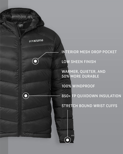 Super Down LT Hooded Jacket | Ash