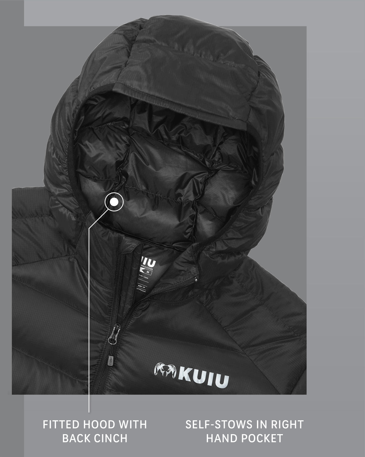 Super Down LT Hooded Jacket | Ash