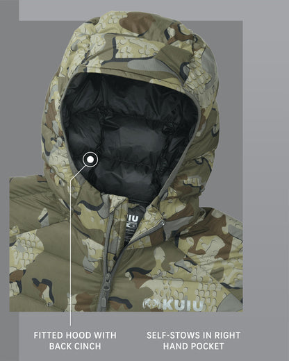 Super Down LT Hooded Jacket | Ash