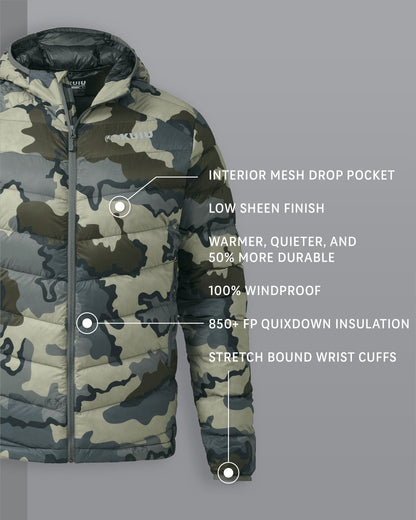 Super Down LT Hooded Jacket | Verde