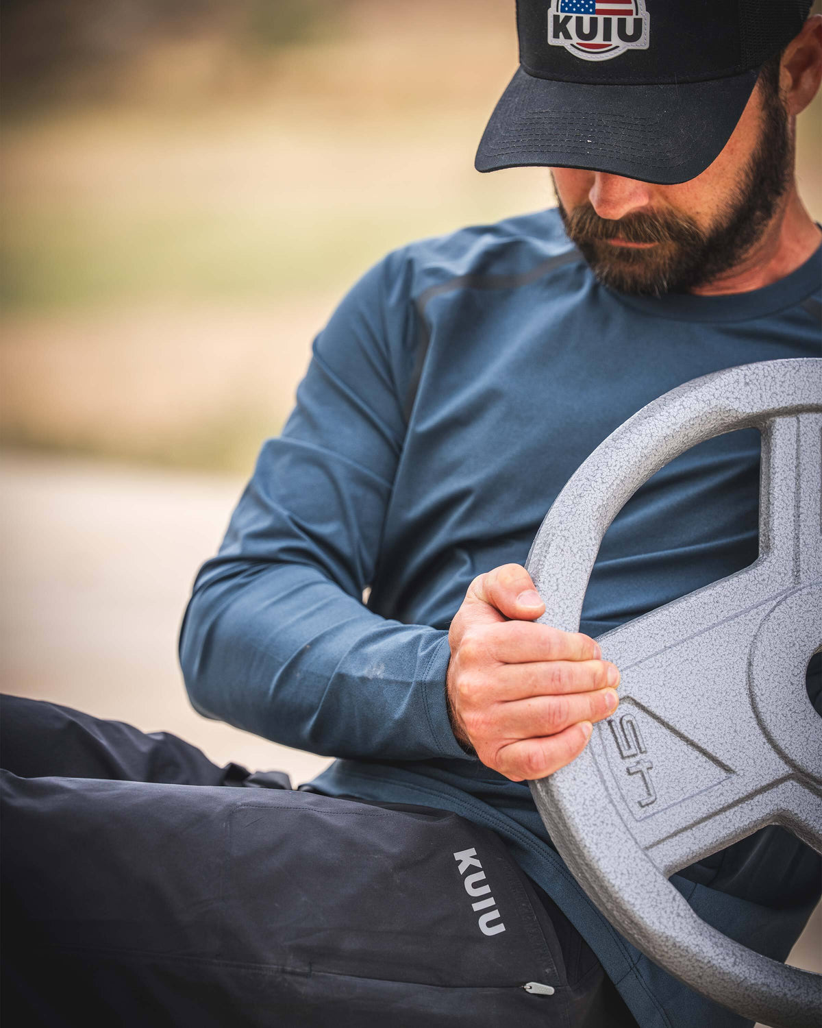 TrailTrainer LS Crew | Dark Iron Tonal