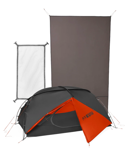Mountain Star 2 Person Tent Set | Gunmetal-Camel